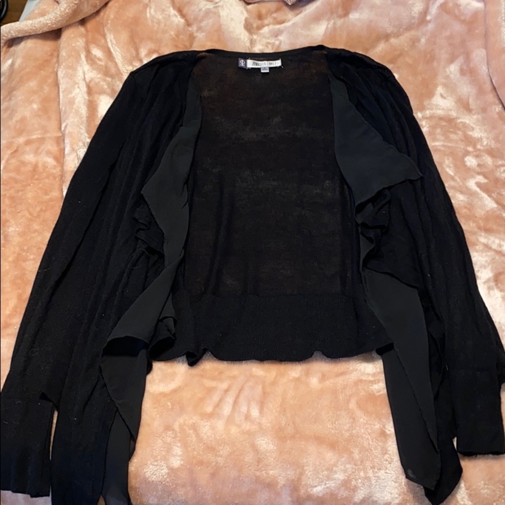 Jennifer Lopez multi layer cardigan